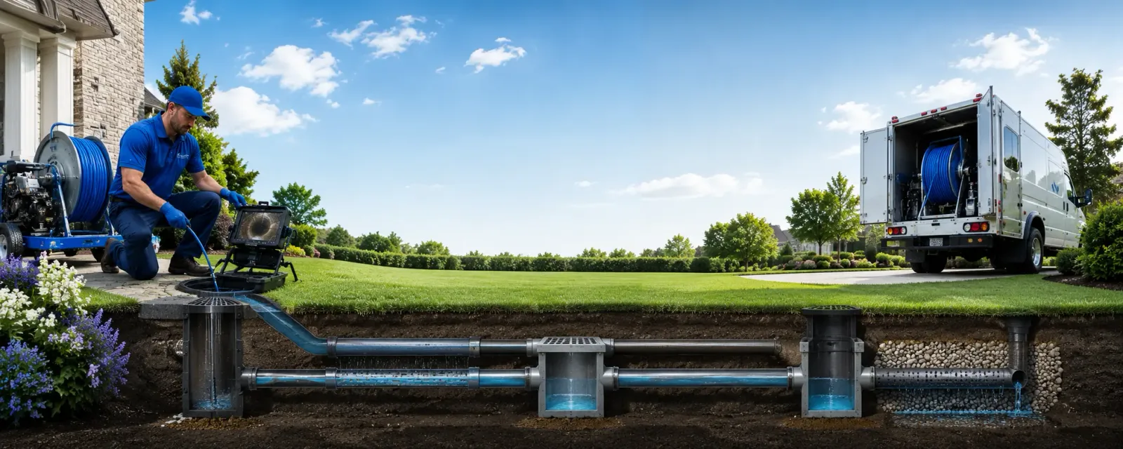 Outdoor drain cleaning information for Vaughnsville, OH